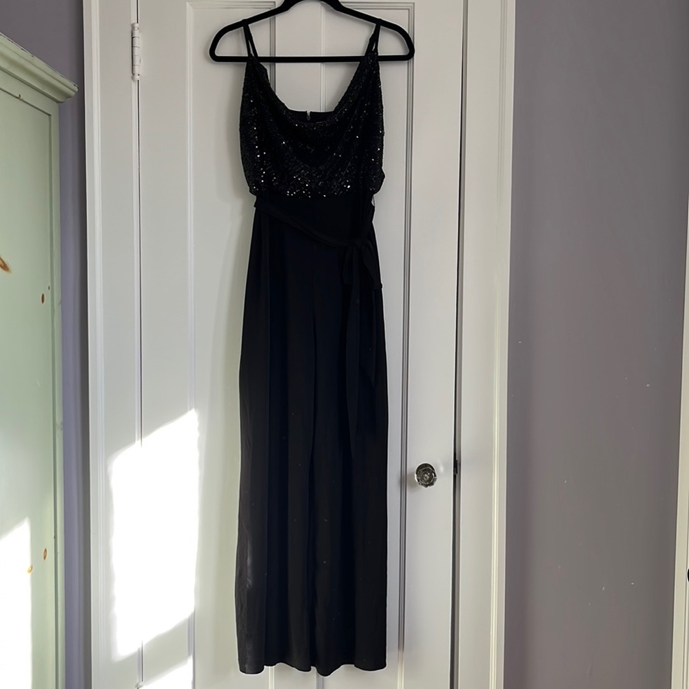 Black Sequin BCBG Jumpsuit